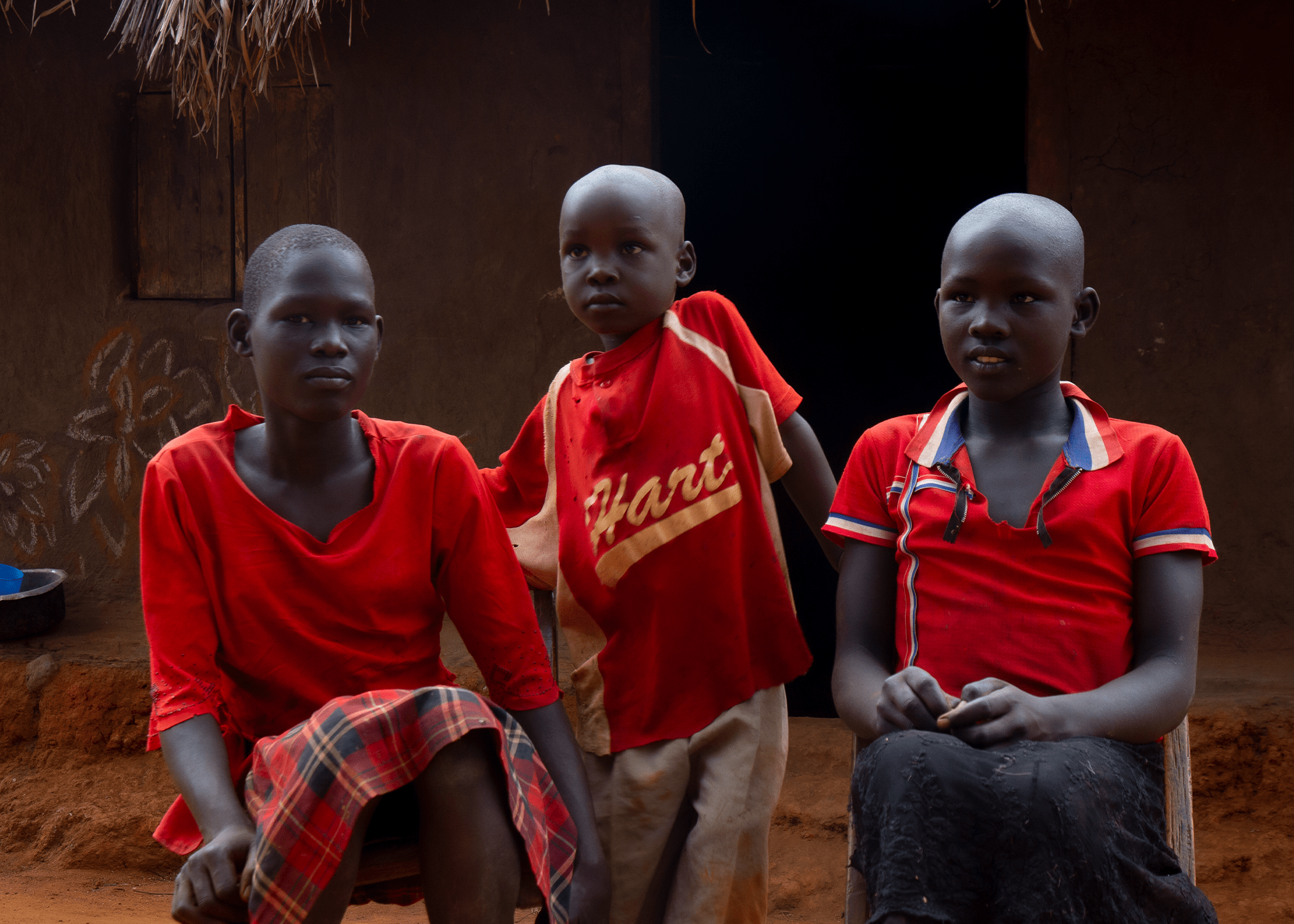 Meet KOJJO MERCY (Left) P3 class with siblings. She is 13 Years old but Deaf and dumb since Birth. We are trying to support them but they still need support for food and School and other necessities